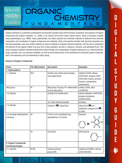 Title details for Organic Chemistry Fundamentals by Speedy Publishing - Available